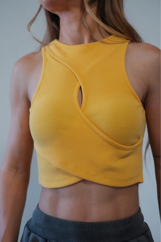 Nature The Brand Ntb Cleavage Rip Top Red Sarı