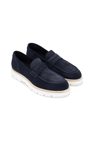 Franceschetti Erkek Hakiki Deri Mavi Loafer Ayakkabı 981 0128035 Erk Ayk Y24 Blu