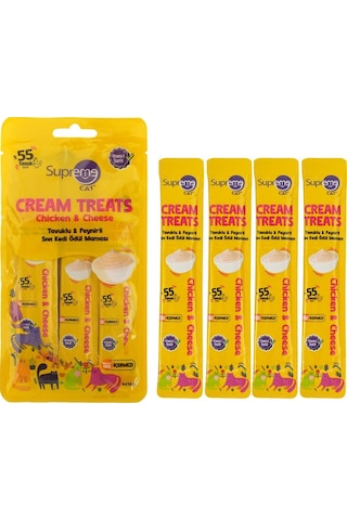 Supreme Cat Sıvı Kedi Ödül Maması Tavuklu & Peynirli 4x14 Gr