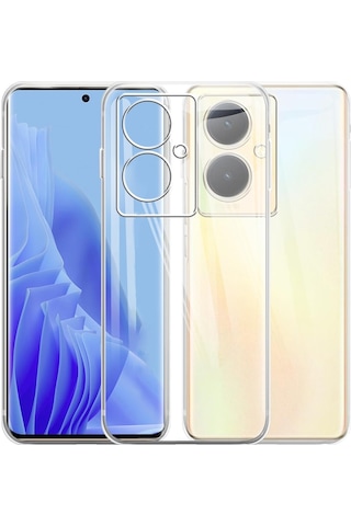 Vivo V29 Lite Kılıf Kamera Korumalı Silikon Şeffaf Kapak