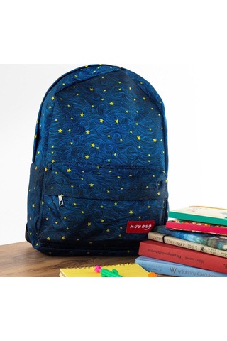 Yıldızlı Geceler Baskılı Sırt Çantası-2106 Altın