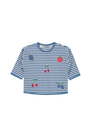 Civil Baby Karışık Meyve Baskılı 6-18 Ay Takım - Pastel Mavi