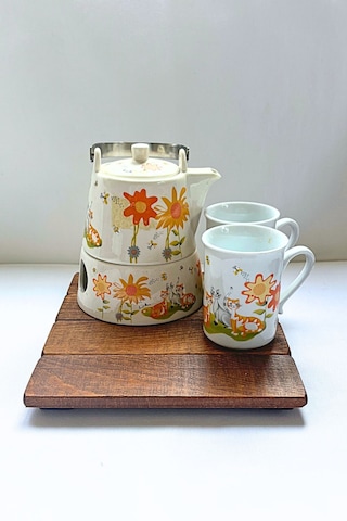 Dekoratif Kahverengi 1. Sınıf Masif Ahşap El Yapımı Sunum Altlığı