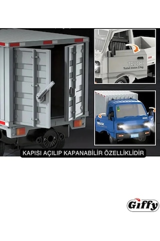 Uzaktan Kumandalı Rc Kamyonet ,buhar Atan, Şarjlı, Ses Efektli, Işıklı, Kapıları Açılan, 2.4 Ghz Yeşil