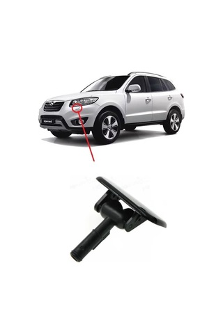 Hyundai Santa Fe Far Yıkama Kapağı Sol 2009-2010-2011-2012 Siyah