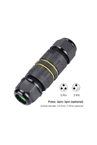 Besthome1 Ip68 Su Geçirmez Kablo Konnektörü - M16 3 Pinli, Dayanıklı Konnektör