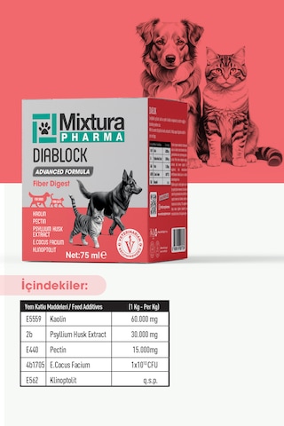 Mixtura Pharma Diablock Kedi Ve Köpek İshal Kesici Toz