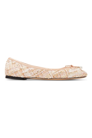 Jimmy Choo Elme Balerin Ayakkabıları - Şıklığın Adresi Pembe