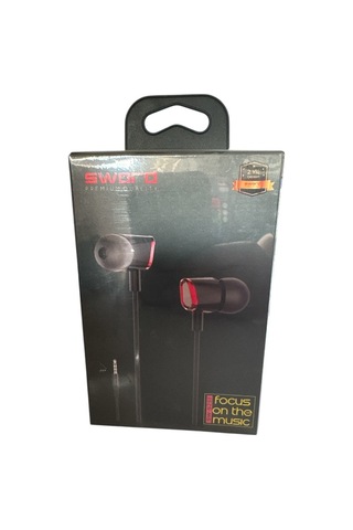 Sword Slc01 Mikrofonlu Kablolu Kulak İçi Kulaklık 3.5mm Jack Girişli Siyah Slc01s