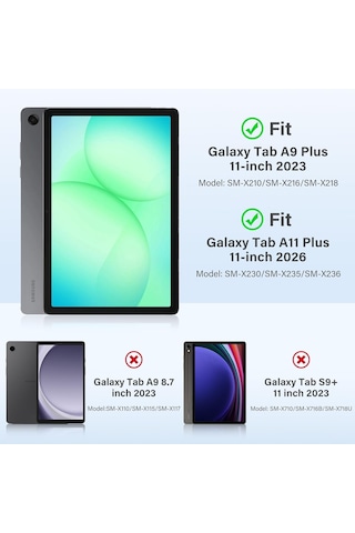Samsung Galaxy Tab A11 Plus 2025 Kılıf Uyumlu Standlı Kalem Bölmeli Akıllı Trifolding Kapak Sm-x230 Lacivert