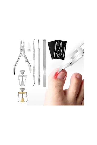 Yifomall Profesyonel 6'lı Tırnak Bakım Seti - Kalın Ve Batık Tırnaklar İçin Özel Kavisli Makas İle Hijyenik Çözüm