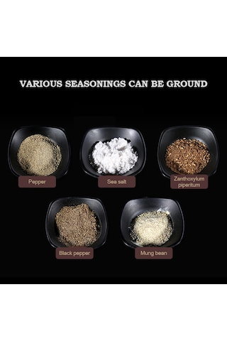 Leezsing Tuz Karabiber Öğütücü Karabiber Değirmeni Baharat Sosu Muller Biber Çalkalayıcı Değirmen Tuz Öğütücü Manuel Öğütme Aracı Alet Ayarlanabilir Kalınlık