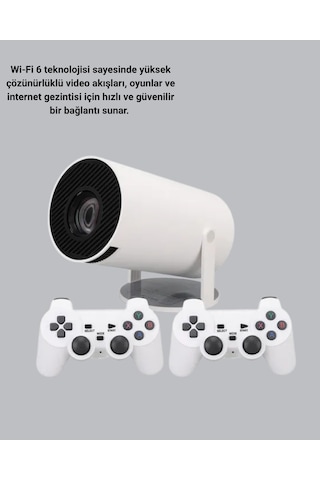 Mey İthalat Wi-fi 6 Ve Bluetooth 5.0 Destekli 4k Akıllı Projeksiyon Cihazı