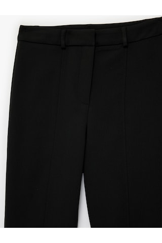 Koton Viskon Karışımlı Slim Fit Yüksek Bel İspanyol Paça Pantolon Siyah 6sak40257uw Siyah