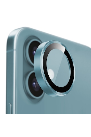 Buff Apple Uyumlu iPhone 16 Plus Metal Kamera Lens Koruyucu Green