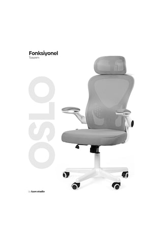 Karr Office Oslo Gri Ergonomik Çalışma Sandalyesi