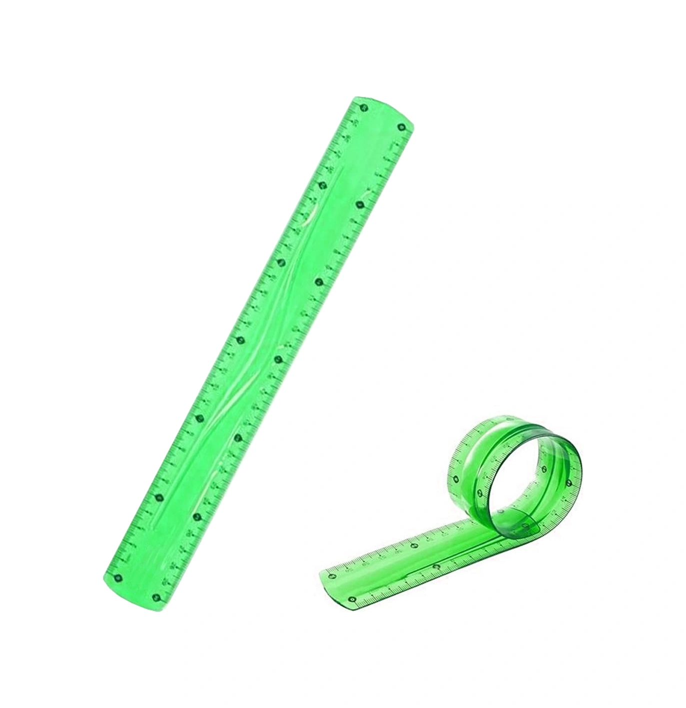 Yeşil Esnek Plastik Cetvel Flexy Cetvel Kırılmayan Cetvel 30 Cm - 1 Adet Yeşil