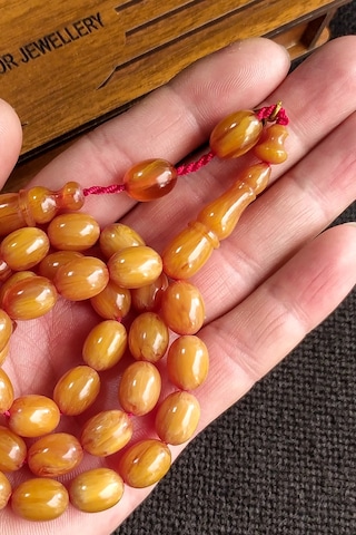 9 x 12 MM Mişmişi Sandaloz Baga Tesbih, Yeni Döküm Miskevi Baga, Katalin Kanayan Baga Tesbih