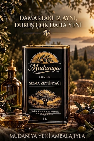 Mudaniya Natürel Soğuk Sıkım Erken Hasat Sızma Zeytinyağı 2 x 5 L