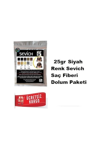 Sevich 25 Gr Siyah Saç Fiberi Keratin Saç Tozu (413145482)