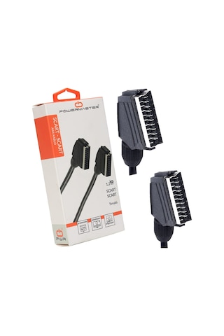Scart 1.2 Metre 8MM Tırnaklı Tv Scart Kablo