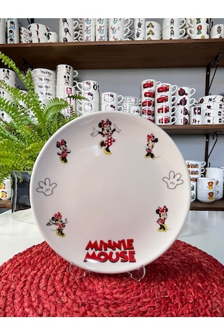 5 Parça Minnie Mouse Model Çocuk Bebek Yemek Takımı Beslenme Seti Çok Renkli