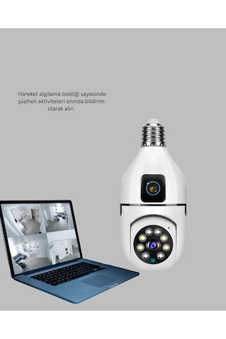 360 Derece Panoramik Wifi Kamera Full Hd Ev Güvenlik Sistemi 14139009