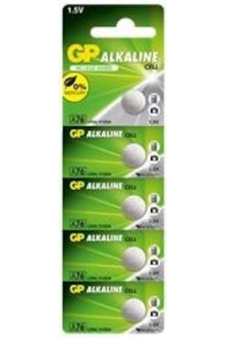 Gp Gpa76-c5 Lr44 Ag13 Alkalin Düğme Pil 5'li Paket