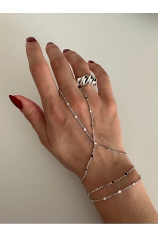 Gümüş Renk Sf Ezme Zincir Gold Pullu Ince Zincir Şahmeran - 3220 Altın