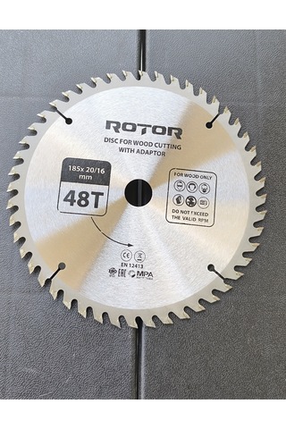 Ahşap Kesme Diski Rotor 185 20/16 Adaptörlü 48t
