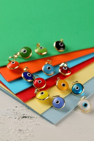 Moom Mücevherat Kadın 14 Ayar Altın Nazar Göz Kolye Ucu N11.40327