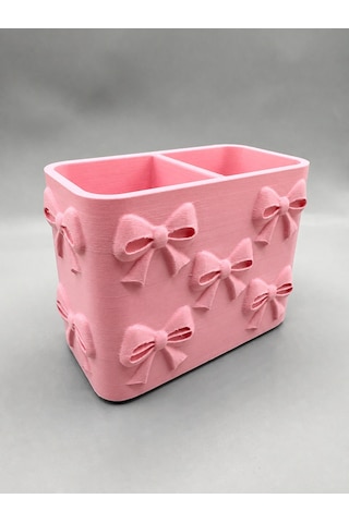 3d Baskı Fiyonk Desenli Bölmeli Kalemlik - Masaüstü Organizer - Pembe Çok Renkli 3d Baskı Fiyonk Desenli Bölmeli Kalemlik - Masaüstü Organizer - Pembe Çok Renkli