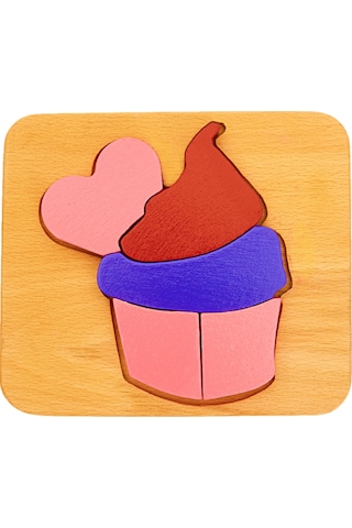 Woodnjoy Cupcake Üç Boyutlu Ahşap Puzzle