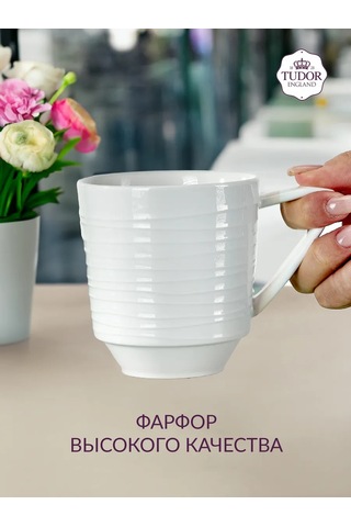 Tudor England Royal Circle 350 Ml Porselen Çay Fincanı, 2'li Set 418601057 Beyaz