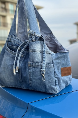 Salya Store Yeni Jean Köpek Taşıma Çantası Küçük Irklar