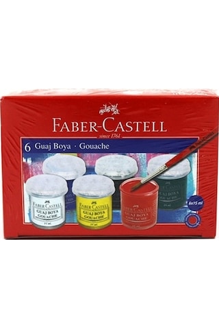 Faber Castell 6 Renk Guaj Boya 5170160400 Çok Renkli