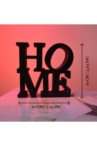 Home Yazılı Şık Ve Modern Dekor Ev - Ofis Dekoratif Aksesuar - Dekoratif Obje - Salon Dekoru