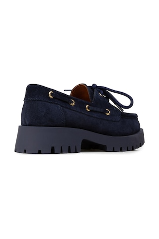 Deery Kadın Hakiki Süet Lacivert Marin Loafer - 02036zlcvc01