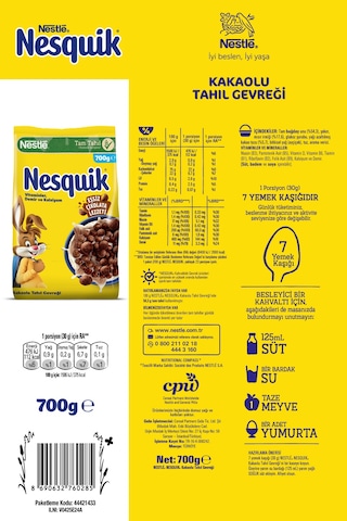 Nestle Nesquik Çikolatalı Kahvaltılık Gevrek 700 G
