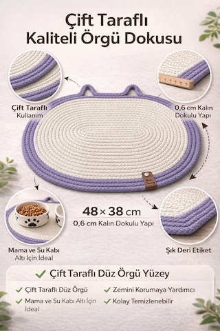 Kedi Ve Köpek Mama Ve Su Kabı Paspası