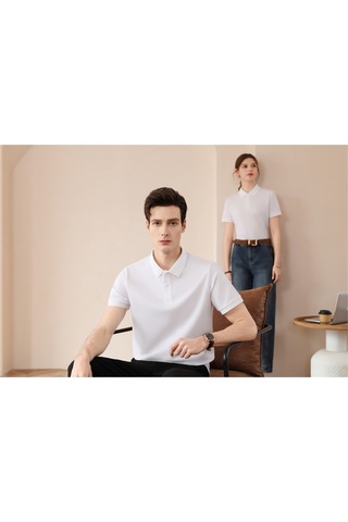 New Performance Premium Polo T-shirt 58.1% Pamuk 37.7% Polyester 4.2% Spandex Beyaz