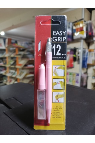 Gebzeli Kretuar Seti 0,4mm 30derece Kesik Uçlu Kolay Kavranabilir Pembe Gövde+10 Adet Yedek Uçlu Set