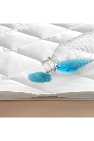 Dört Mevsim Kapitone Sıvı Geçirmez Alez % 100 Pamuklu Tüm Ebatlar Beyaz