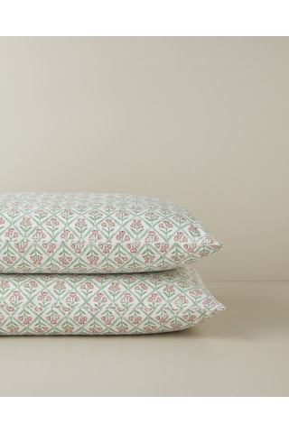English Home Bloom Crest Kolay Ütülenir 2'li Yastık Kılıfı 50x70 Cm Yeşil