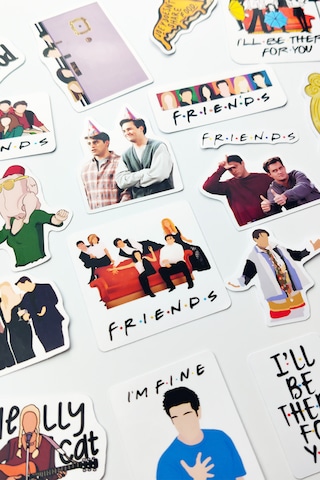 Friends Sticker Paketi 20 Parça Kaliteli Su Geçirmez Etiket Seti Çok Renkli