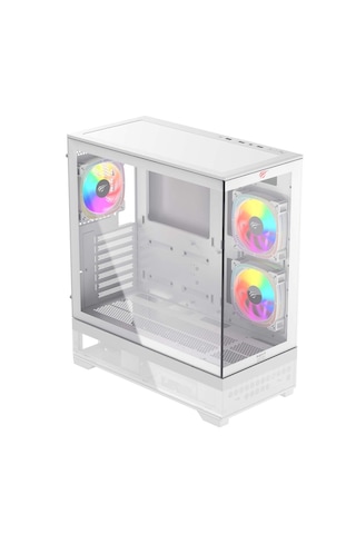 Havit CF925 3 Rgb Fanlı Tamperli Cam Oyuncu Bilgisayar Kasası Beyaz