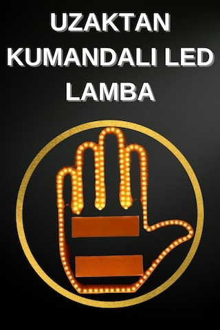 Led Işık El İşareti Araç Camı İçin Uzaktan Kumandalı
