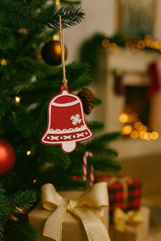 Yılbaşı Ağacı Süs Seti 5 Parça Kırmızı-beyaz Dekoratif Süsler Noel Dekor Christmas Decorations