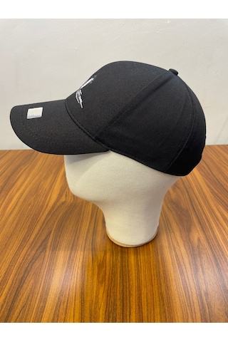 Penguen Nakışlı Gabardin Kumaş Unisex Cap Şapka Siyah