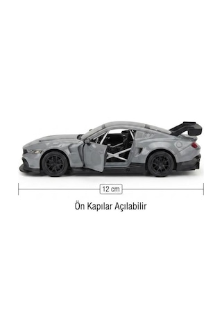 Hobbiez Ford Mustang Gt 3 Kapıları Açılabilir Model Diecast 1/36 Ölçek Metal Standlı Araç
